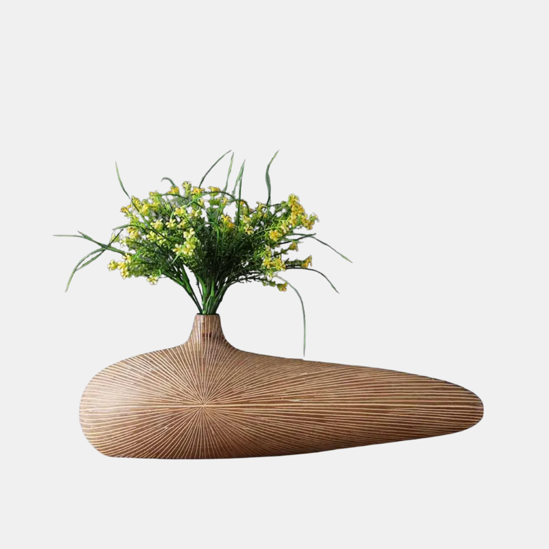 Vase Sculpté Sahara Pour Décoration Intérieure Avec Design Élégant Inspiré Du Désert Vases Electro Paris Brun clair Grande