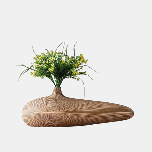 Vase Sculpté Sahara Pour Décoration Intérieure Avec Design Élégant Inspiré Du Désert Vases Electro Paris Brun clair Grande