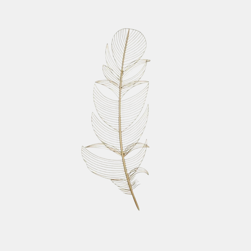 Décoration Murale En Fer Et Bois Forme Plume Pour Intérieurs Élégants Et Contemporains Artwork Electro Paris A
