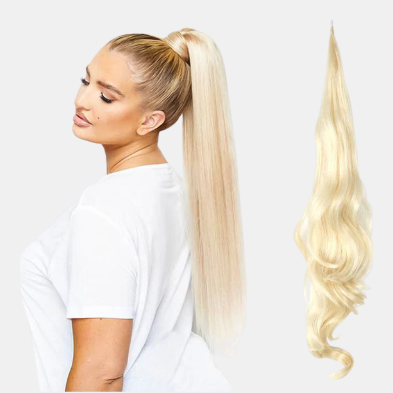 Extension De Cheveux Naturelle Pour Queue De Cheval Volumineuse Hair extension Electro Paris Blonde