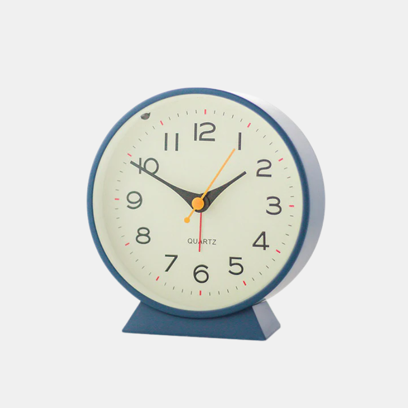 Réveil Rétro Silencieux Avec Lumière – Horloge de Chevet Vintage Sans Tic-Tac, Fonctionnant À Pile Pour Chambre ou Bureau Alarm Clocks Electro Paris Bleu