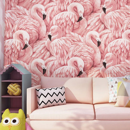 Rouleau de Papier Peint Tropical Flamant Rose – Décoration Vibrante pour Chambre de Fille Décor Electro Paris