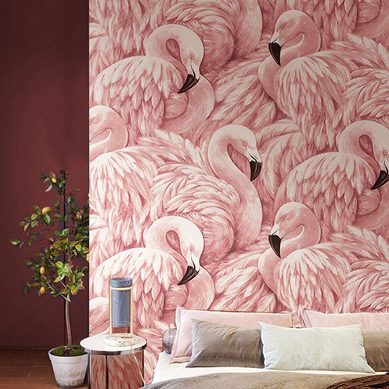 Rouleau de Papier Peint Tropical Flamant Rose – Décoration Vibrante pour Chambre de Fille Décor Electro Paris