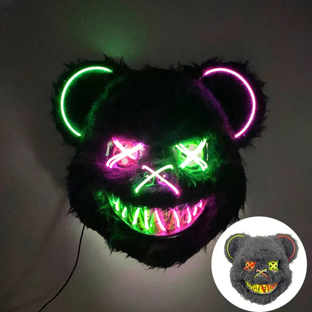 Masque LED Lumineux d'horreur – Visage Effrayant qui s'illumine pour Halloween Toys & Games Electro Paris