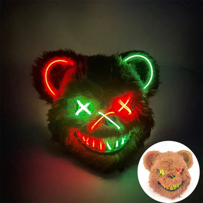 Masque LED Lumineux d'horreur – Visage Effrayant qui s'illumine pour Halloween Toys & Games Electro Paris