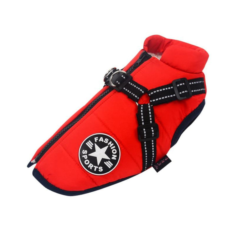 Veste Pour Chien Imperméable Et Chaude Pour L’Hiver Avec Harnais Intégré Pet Accessories Electro Paris