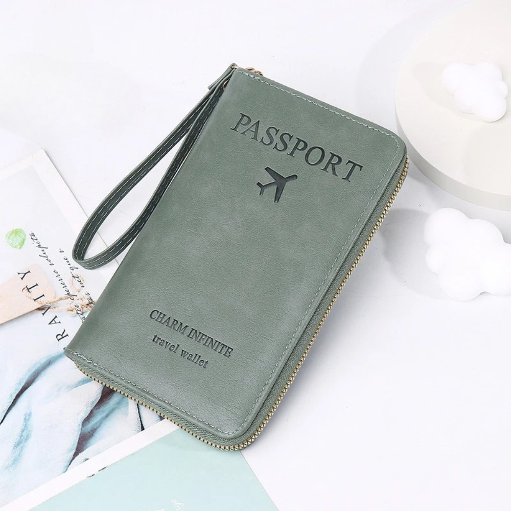 Portefeuille RFID En Cuir Élégant Pour Voyageurs Modernes Et Organisation Optimale Passport holder Electro Paris Vert