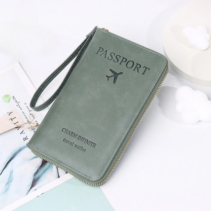 Portefeuille RFID En Cuir Élégant Pour Voyageurs Modernes Et Organisation Optimale Passport holder Electro Paris Vert