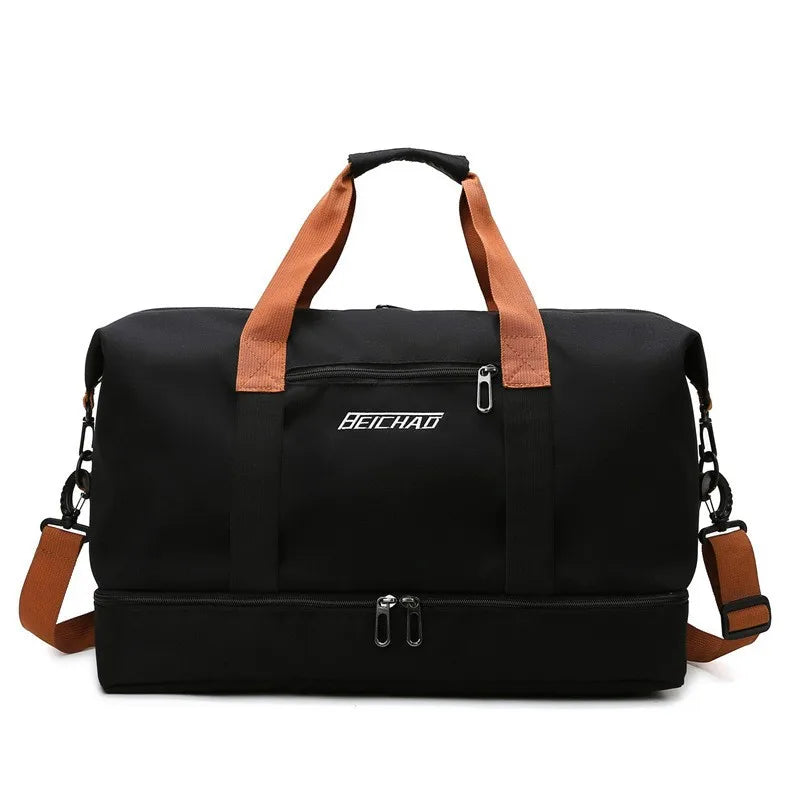 Sac De Sport Multifonction Avec Compartiment À Chaussures Et Espace Pour Vêtements Mouillés Black Friday Deal Travel bag Electro Paris Noir