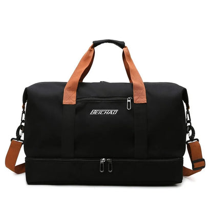 Sac De Sport Multifonction Avec Compartiment À Chaussures Et Espace Pour Vêtements Mouillés Black Friday Deal Travel bag Electro Paris Noir