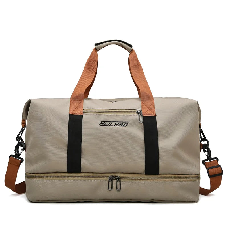 Sac De Sport Multifonction Avec Compartiment À Chaussures Et Espace Pour Vêtements Mouillés Black Friday Deal Travel bag Electro Paris Kaki