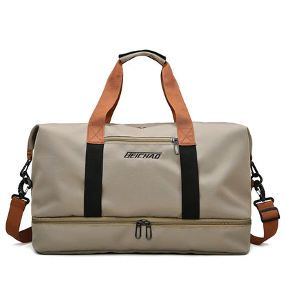 Sac De Sport Multifonction Avec Compartiment À Chaussures Et Espace Pour Vêtements Mouillés Black Friday Deal Travel bag Electro Paris Kaki