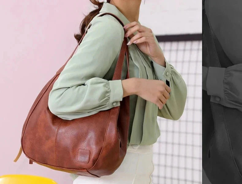 Sac À Épaule Femme En Cuir Vintage Women's bag Electro Paris