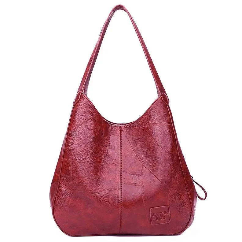 Sac À Épaule Femme En Cuir Vintage Women's bag Electro Paris Rouge