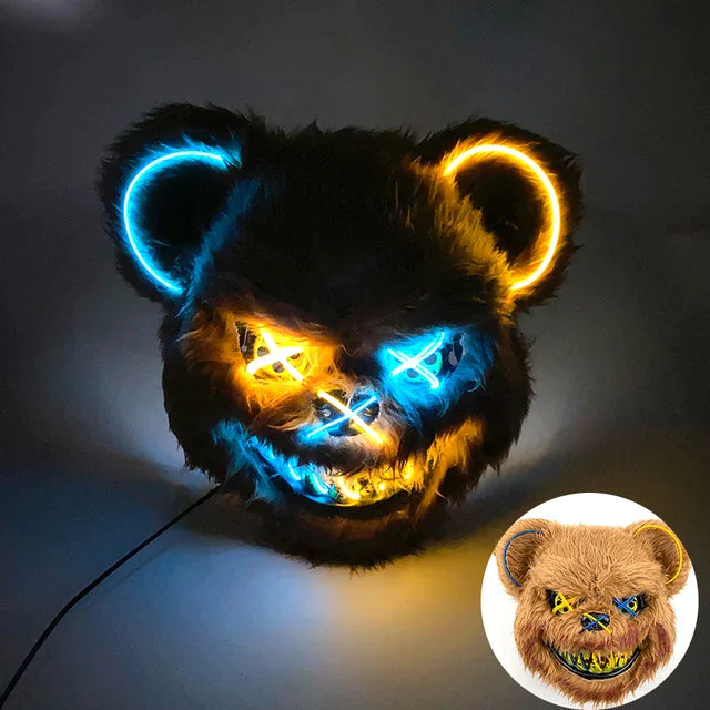Masque LED Lumineux d'horreur – Visage Effrayant qui s'illumine pour Halloween Toys & Games Electro Paris