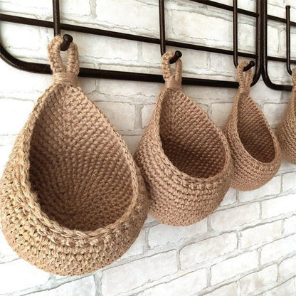 Paniers De Rangement Suspendus Tissés À La Main Pour Cuisine, Fruits Et Légumes Avec Style Rustique Storage Baskets Electro Paris