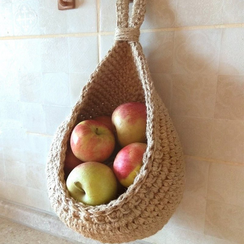 Paniers De Rangement Suspendus Tissés À La Main Pour Cuisine, Fruits Et Légumes Avec Style Rustique Storage Baskets Electro Paris