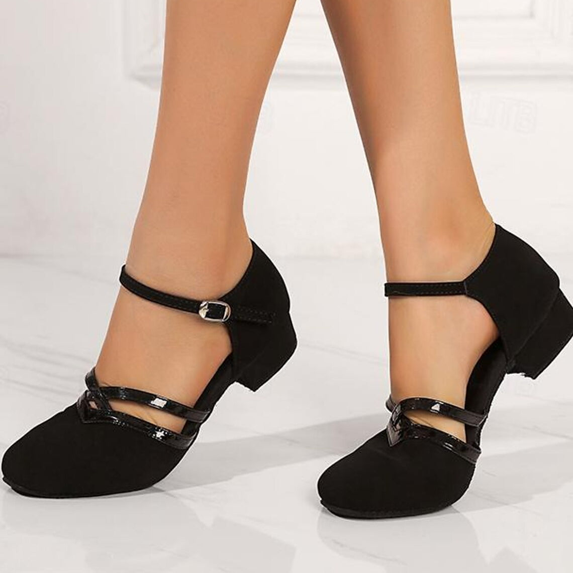 Chaussures De Danse Pour Femmes Souples Et Confortables À Talon Bas Women Shoes Electro Paris Noir 35